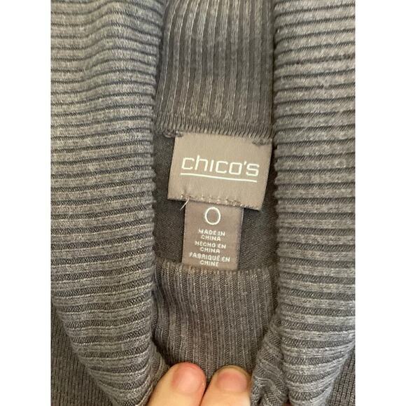 Chico's Women's Turtleneck pullover sweater. greyish/brown color. Size 0 - Picture 2 of 6
